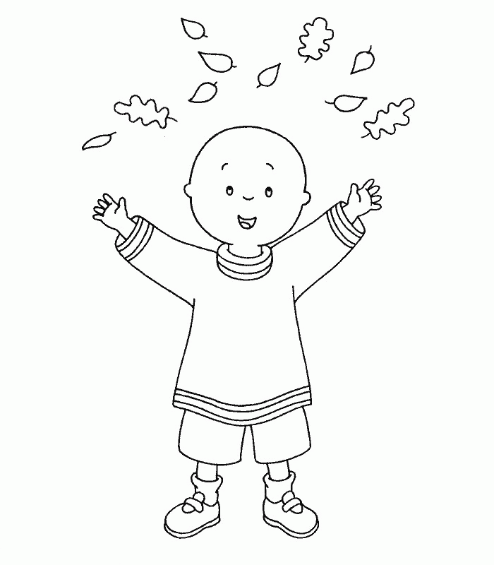 Plansa de colorat cu Caillou 25 18